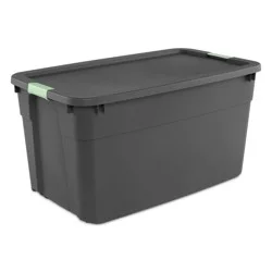 45gal Latching Storage Tote - Brightroom™: Portable Plastic Container with Lid, Universal Storage, Gray, 45 Gallon Capacity