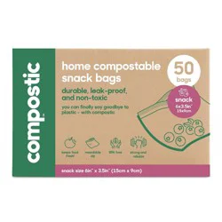 Compostic 100% Compostable Snack Bags - 50ct