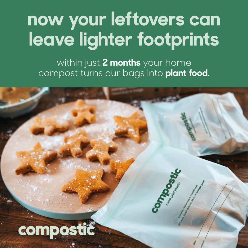 slide 5 of 7, Compostic 100% Compostable Sandwich Bags - 50ct, 50 ct