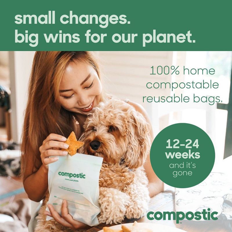 slide 3 of 7, Compostic 100% Compostable Gallon Bags - 20ct, 20 ct