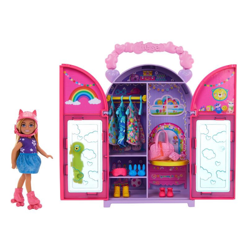 slide 1 of 6, Barbie Chelsea Doll & Closet Toy Playset with Clothes & Accessories Set 17pc, 17 ct
