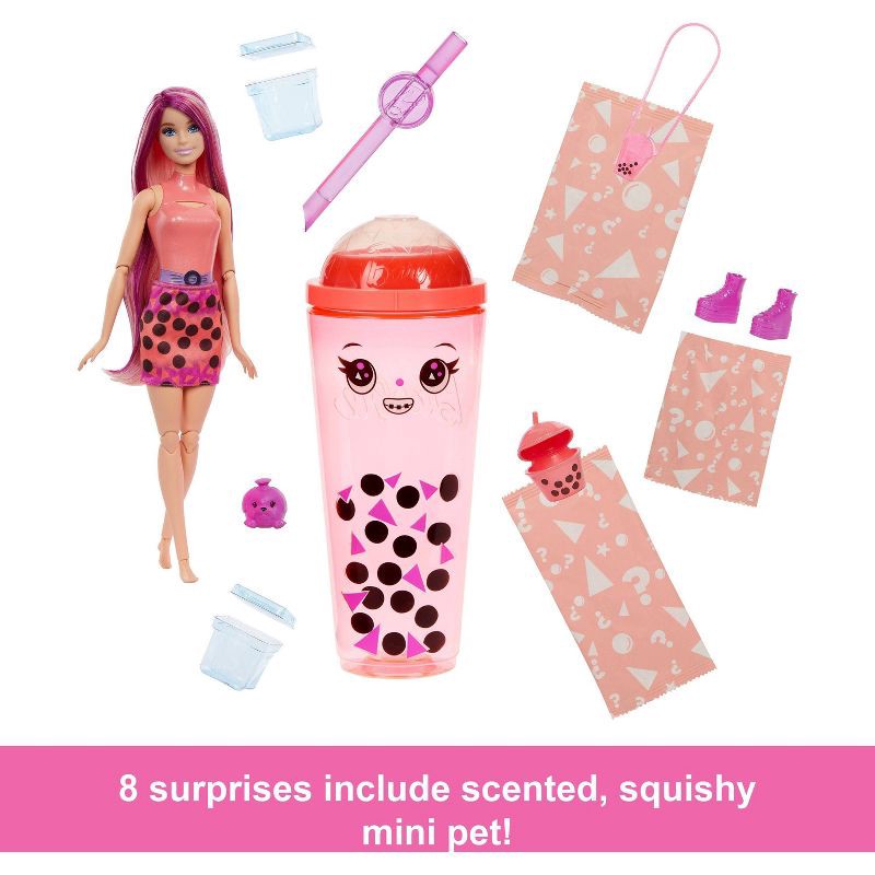 slide 5 of 6, Barbie 12.7" Pop Reveal Boba Series Doll Mango Mochi, 1 ct