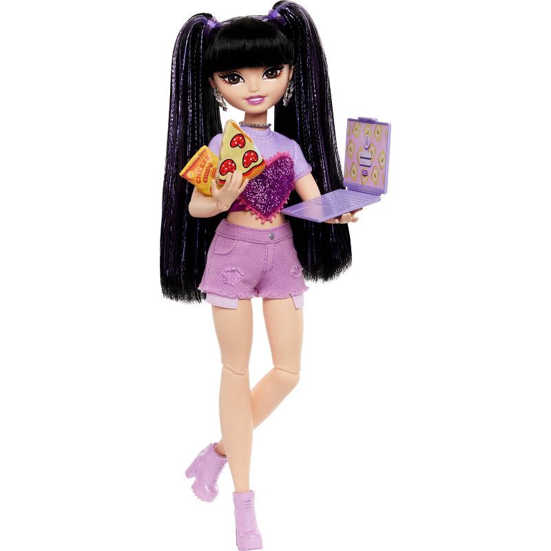 slide 1 of 6, Barbie 12.7" Dream Besties Renee Fashion Doll with 11pc Food Themed Accessories, 11 ct