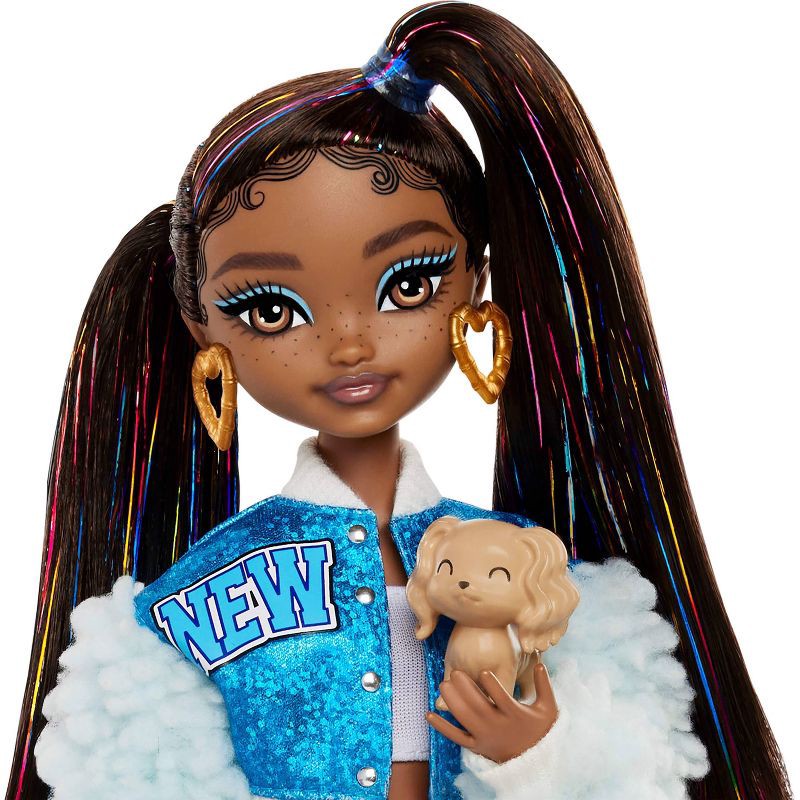 slide 4 of 6, Barbie 12.7" Dream Besties Barbie Brooklyn Fashion Doll Brown Hair/Brown Eyes with Video & Music Themed Accessories, 1 ct