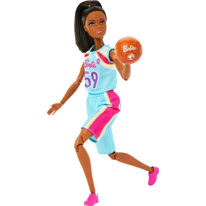 slide 4 of 6, Barbie 11.5" Made to Move Basketball Player Doll Wearing Uniform with Ball & Accessories, 1 ct