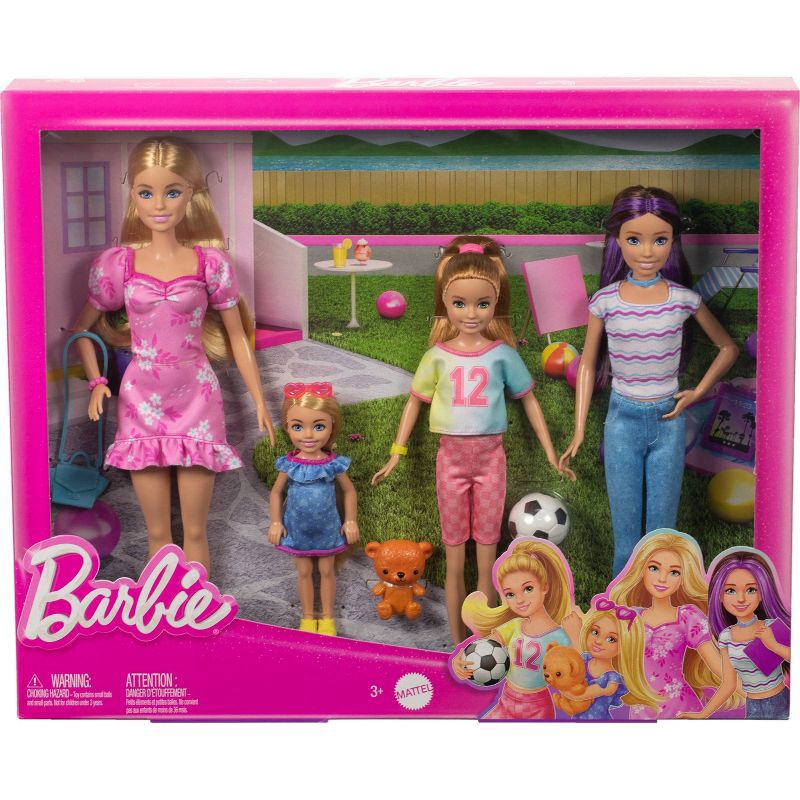 slide 6 of 6, Barbie 11.7" Sister Doll Set with Clothes & Accessories, Includes Barbie, Skipper, Stacie, & Chelsea, 1 ct