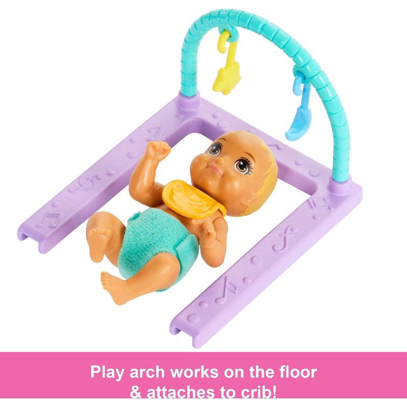 slide 3 of 6, Barbie Skipper Babysitter Doll with Twin Nursery Playset & Accessories Set 17pc, 17 ct