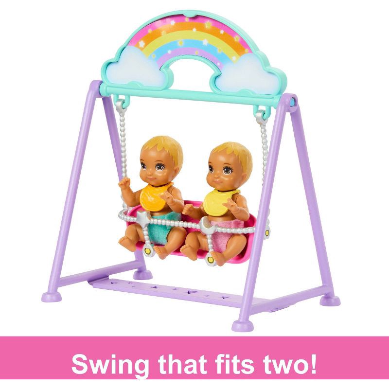 slide 4 of 6, Barbie Skipper Babysitter Doll with Twin Nursery Playset & Accessories Set 17pc, 17 ct