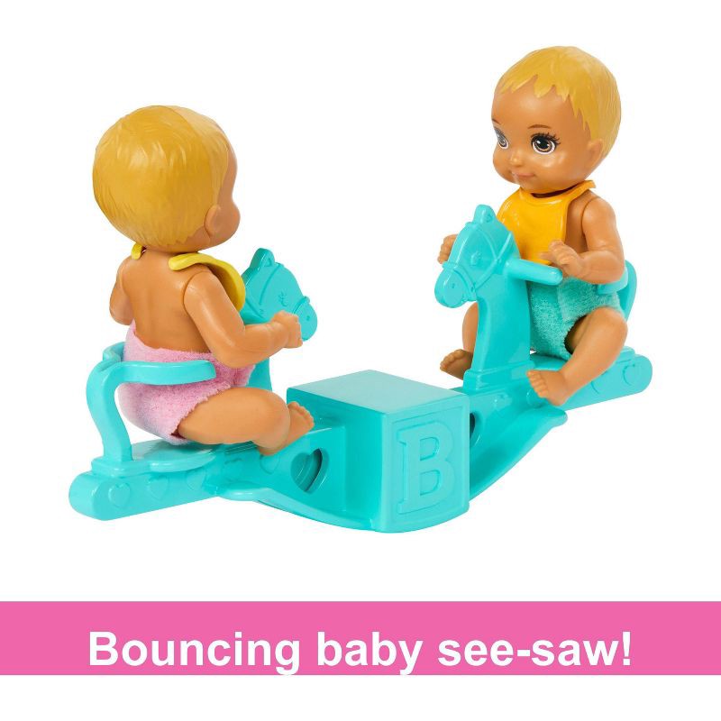 slide 5 of 6, Barbie Skipper Babysitter Doll with Twin Nursery Playset & Accessories Set 17pc, 17 ct