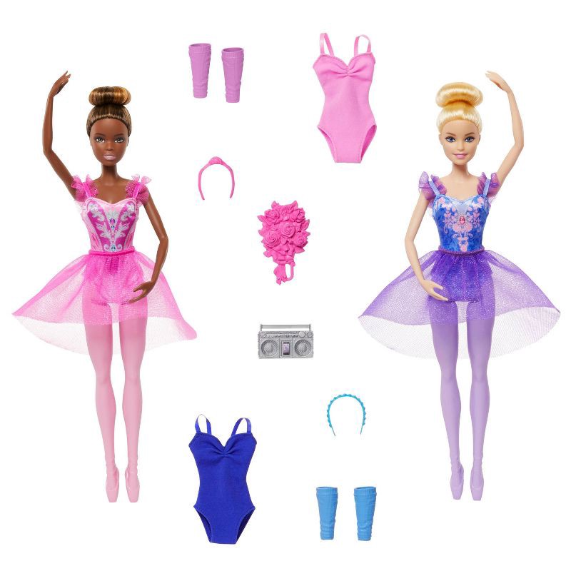 slide 1 of 6, Barbie 12.7" Ballet Room Set with 2 Ballerina Fashion Dolls & Dance Accessories, 1 ct