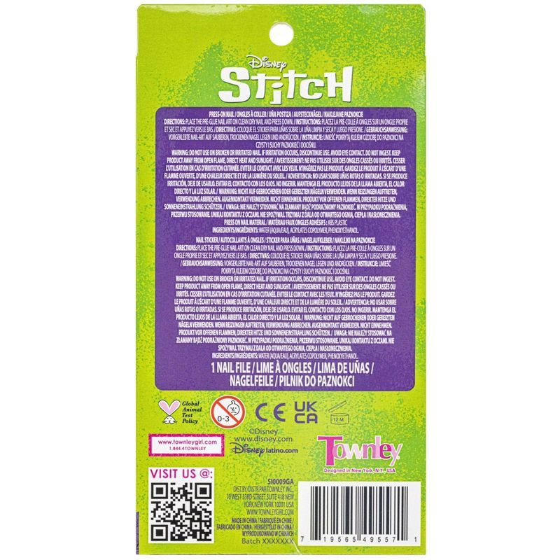 slide 2 of 3, Disney Stich Nail Set 66pc, 66 ct