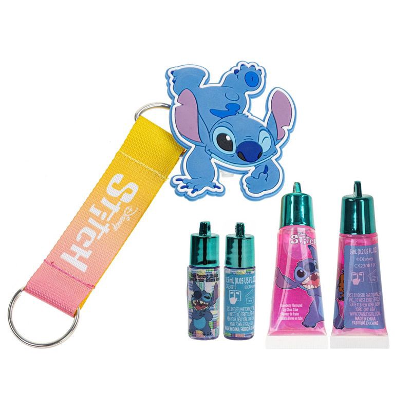 slide 3 of 3, Disney Stitch Lip Gloss Keychain, 1 ct