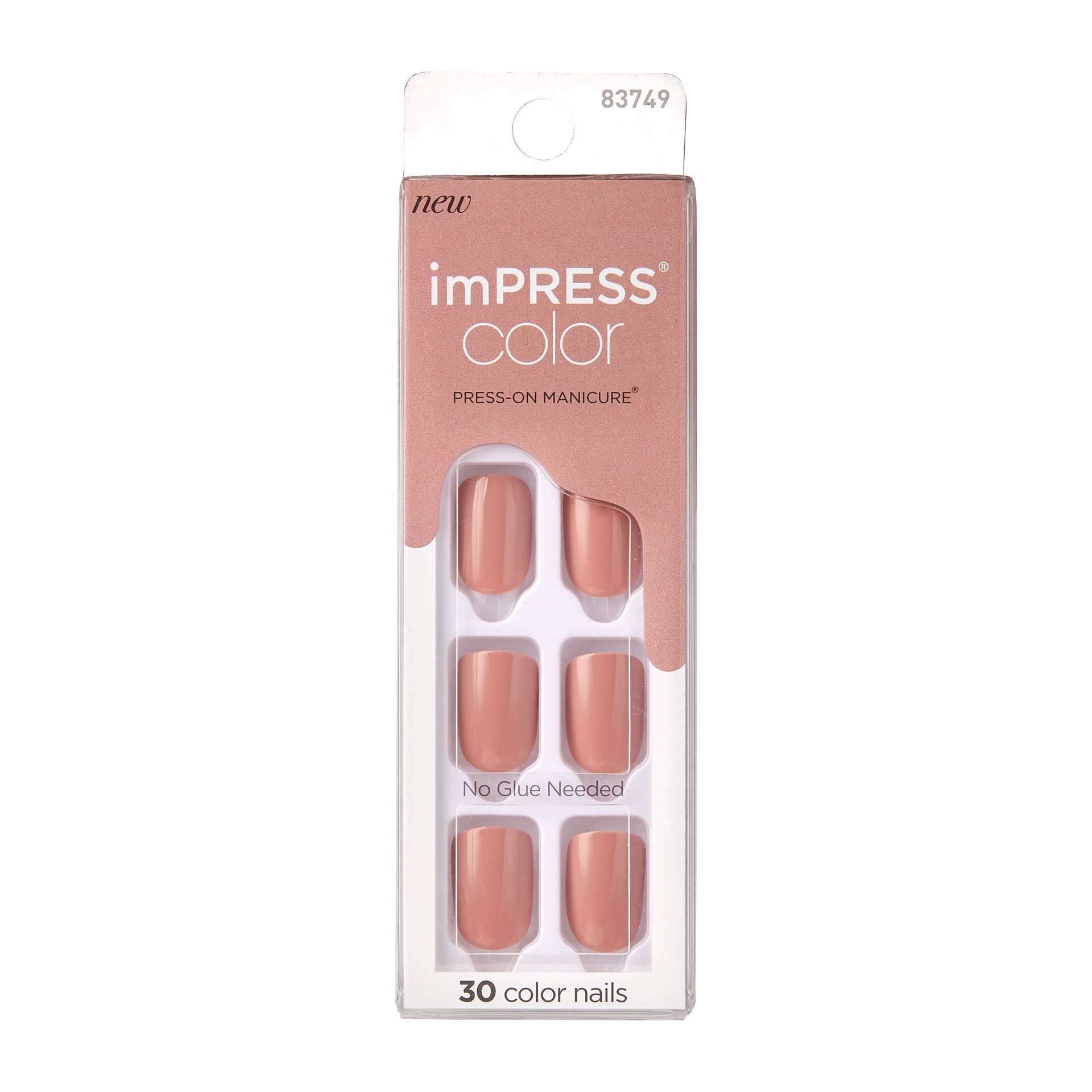 slide 1 of 5, imPRESS KISS imPRESS Color Press-on Nails, ‘Sandbox'', 30 Count, 33 ct