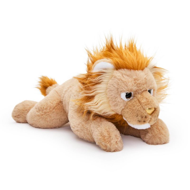 slide 1 of 7, FAO Schwarz Adopt-A-Pets Lying Lion Male 15" Stuffed Animal, 1 ct