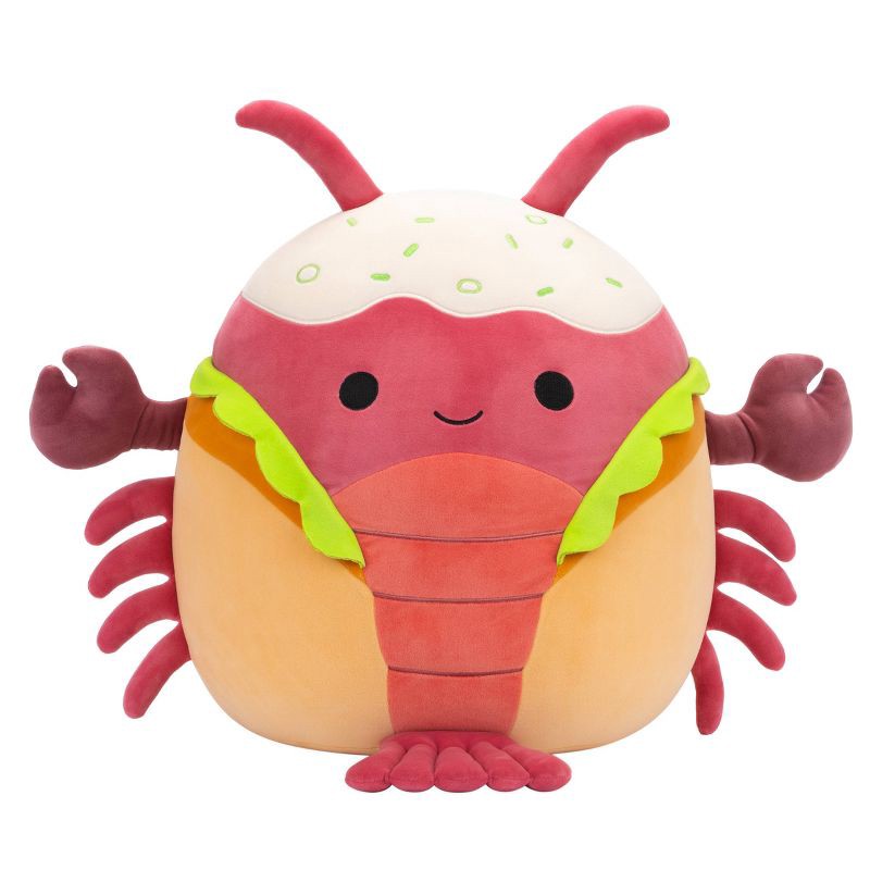 slide 1 of 12, Squishmallows 16'' Lorono Red Lobster in Lobster Roll Plush, 1 ct