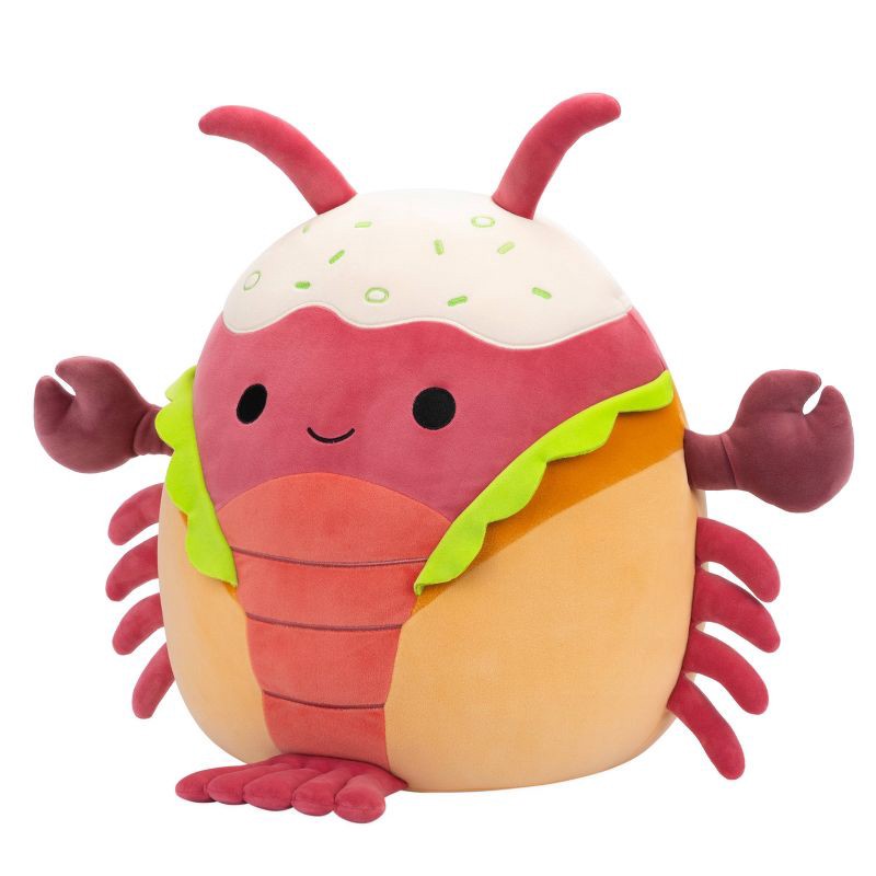 slide 5 of 12, Squishmallows 16'' Lorono Red Lobster in Lobster Roll Plush, 1 ct
