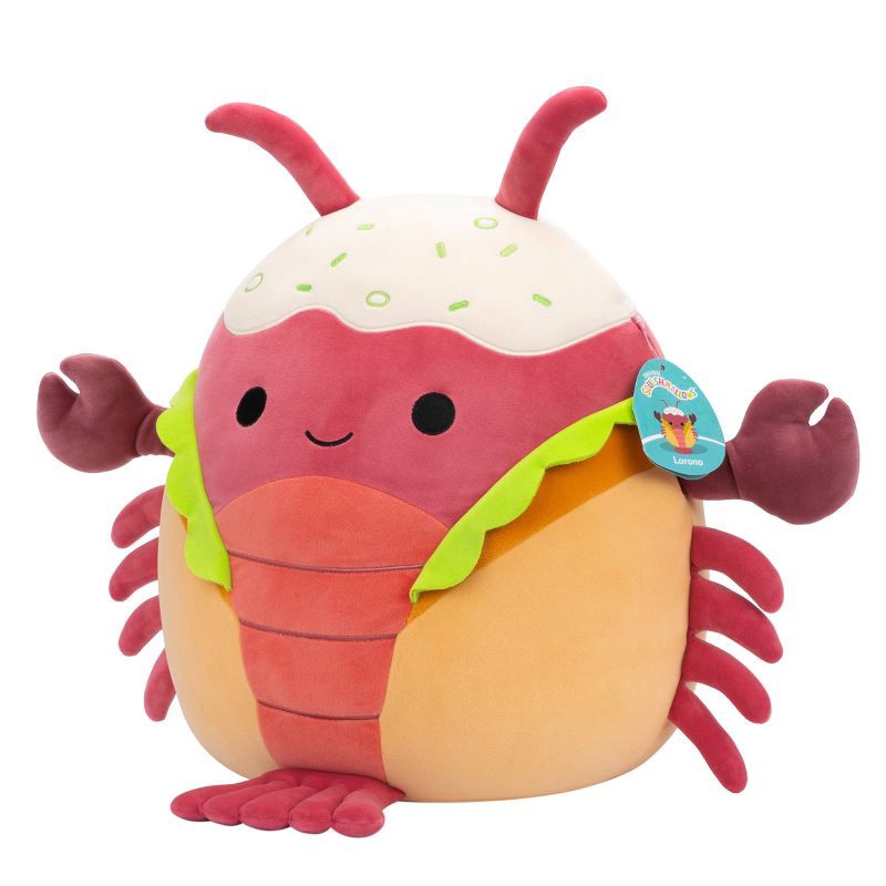 slide 6 of 12, Squishmallows 16'' Lorono Red Lobster in Lobster Roll Plush, 1 ct