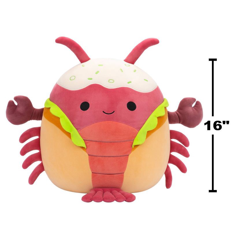 slide 8 of 12, Squishmallows 16'' Lorono Red Lobster in Lobster Roll Plush, 1 ct