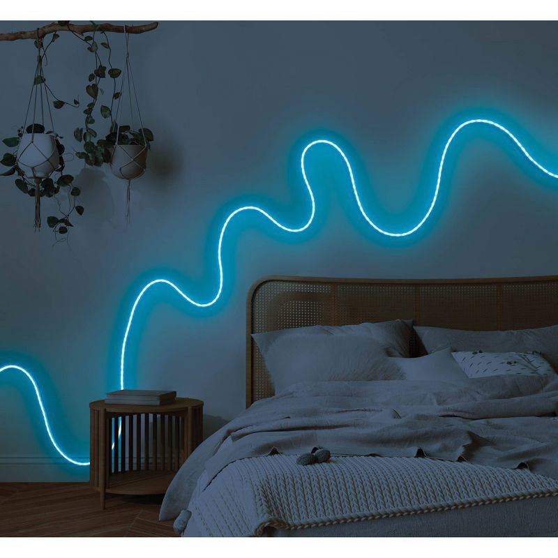 slide 2 of 4, 12' Neon Rope Light with Remote Control Red/Blue/Green - West & Arrow: LED Strip, USB Powered, Indoor Use, 351 Lights, 1 ct