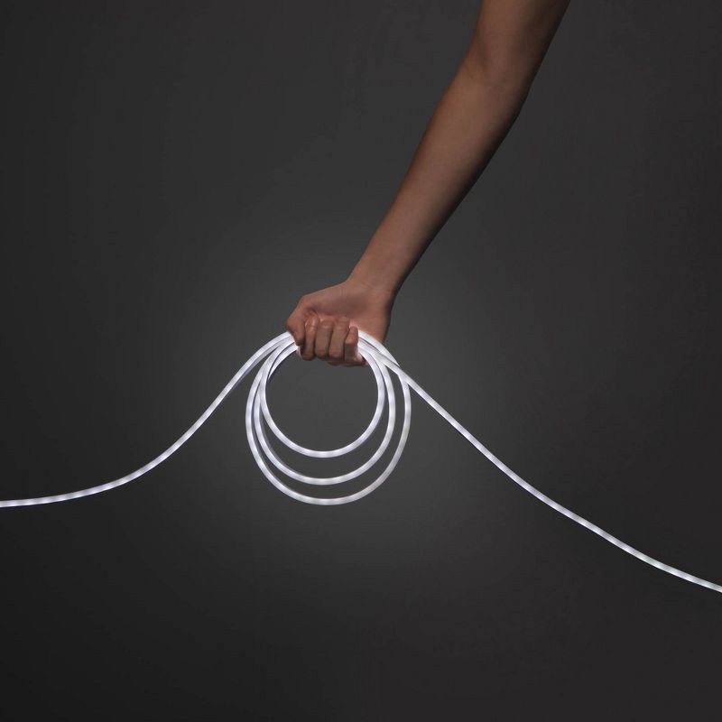 slide 4 of 4, 12' Neon Rope Light with Remote Control Red/Blue/Green - West & Arrow: LED Strip, USB Powered, Indoor Use, 351 Lights, 1 ct