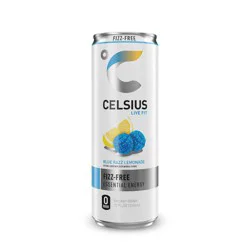 CELSIUS Fizz Free Blue Razz Lemonade Functional Energy Drink - 12 fl oz Can