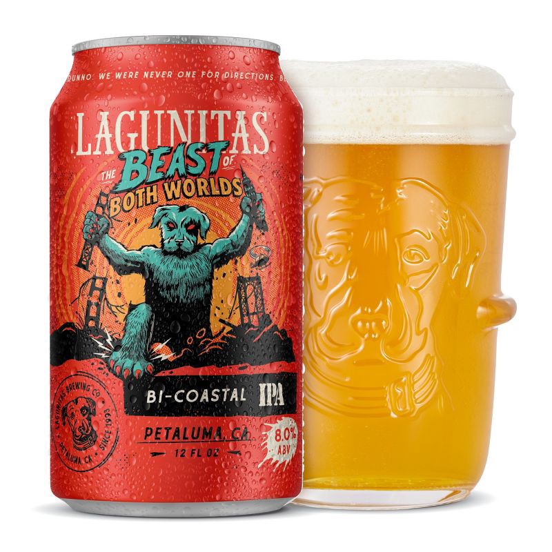 slide 3 of 6, Lagunitas Beast of Both Worlds IPA Beer - 6pk/12 fl oz Cans, 6 ct; 12 fl oz