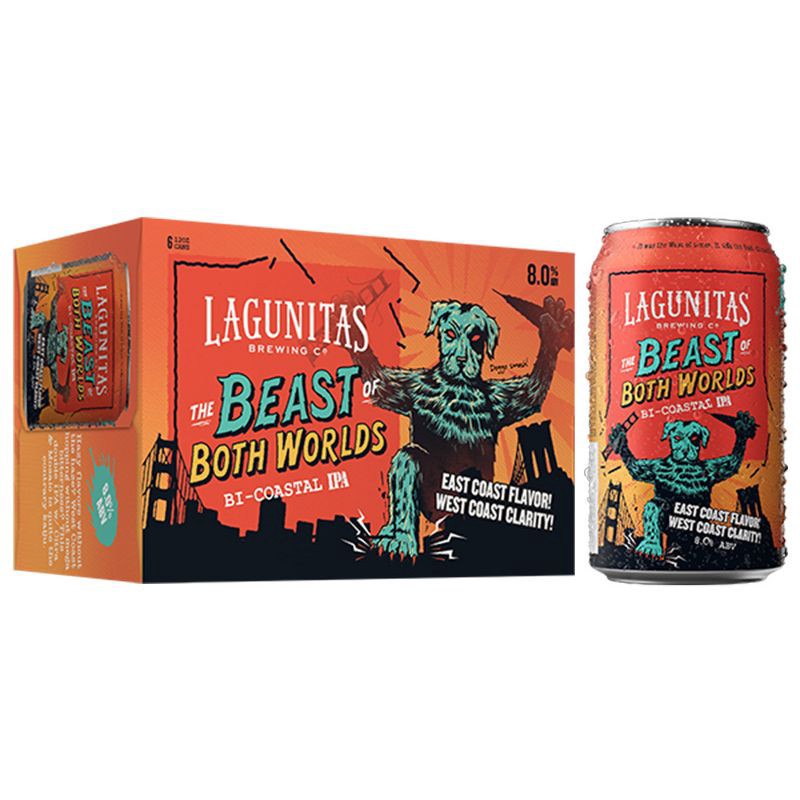 slide 1 of 4, Lagunitas Beast of Both Worlds - 6pk/12 fl oz Cans, 6 ct; 12 fl oz