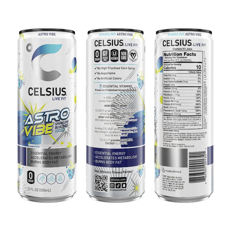 slide 2 of 5, Celsius Space Variety Pack Energy Drink - 12pk/12 fl oz Cans, 12 ct; 12 fl oz