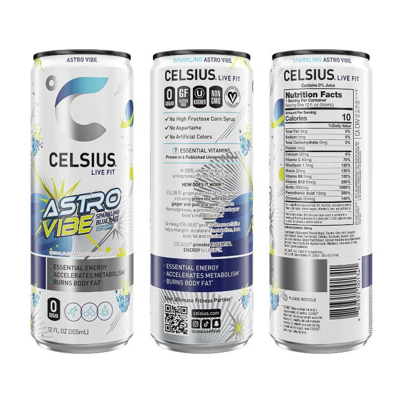 slide 2 of 5, CELSIUS Sparkling Space Variety Pack Functional Energy Drink - 12pk/12 fl oz Cans, 12 ct; 12 fl oz