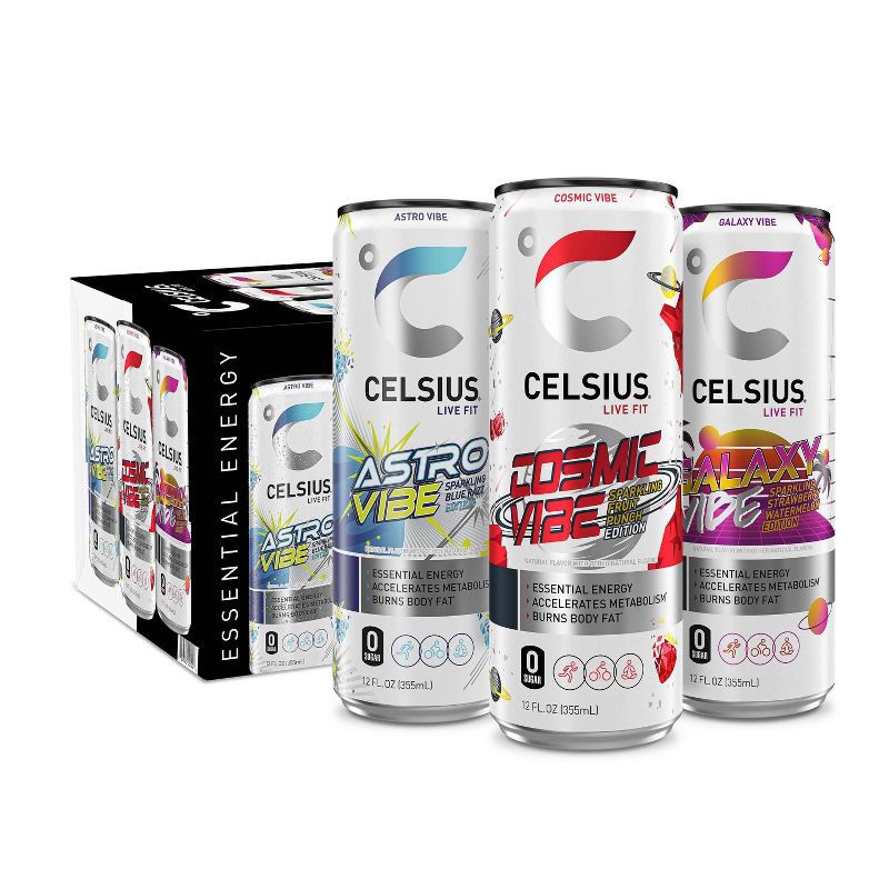 slide 1 of 5, Celsius Space Variety Pack Energy Drink - 12pk/12 fl oz Cans, 12 ct; 12 fl oz