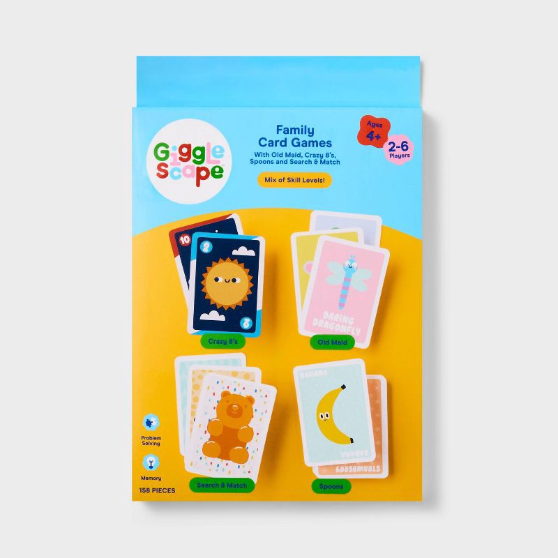 slide 3 of 4, Family Card Games Classics - Gigglescape™: Kids Playing Cards, Classic Board Games, 2-6 Players, Ages 4+, 1 ct