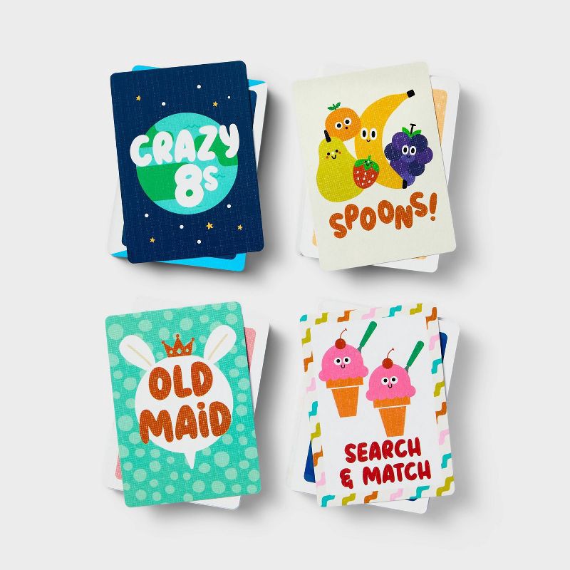 slide 1 of 4, Family Card Games Classics - Gigglescape™: Kids Playing Cards, Classic Board Games, 2-6 Players, Ages 4+, 1 ct