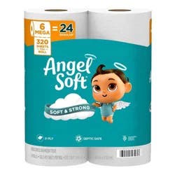 Angel Soft Toilet Paper - 6 Mega Rolls