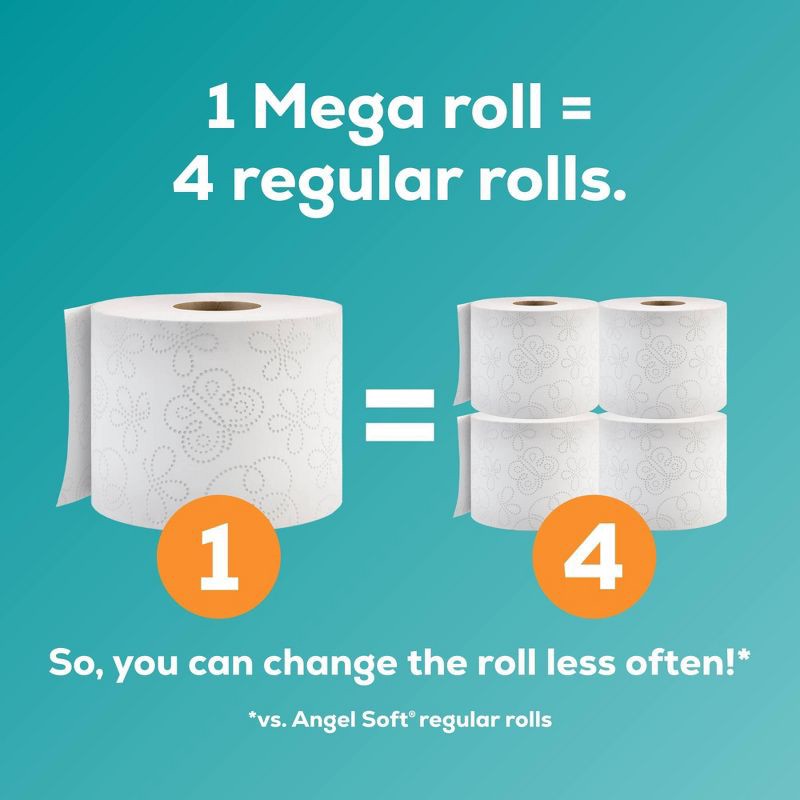 slide 3 of 6, Angel Soft Toilet Paper - 16 Lavender Mega Rolls, 1 ct