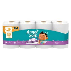 Angel Soft Toilet Paper - 16 Lavender Mega Rolls