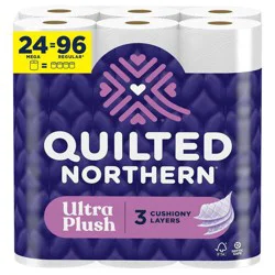 Quilted Northern Ultra Plush Toilet Paper - 24 Mega Rolls: 255 Sheets Per Roll