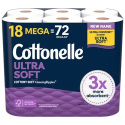 Cottonelle Ultra Soft Toilet Paper - 18 Mega Rolls