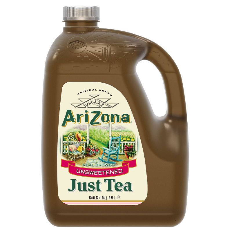 slide 1 of 3, AriZona Unsweetened Just Tea - 128 fl oz Jug, 128 fl oz