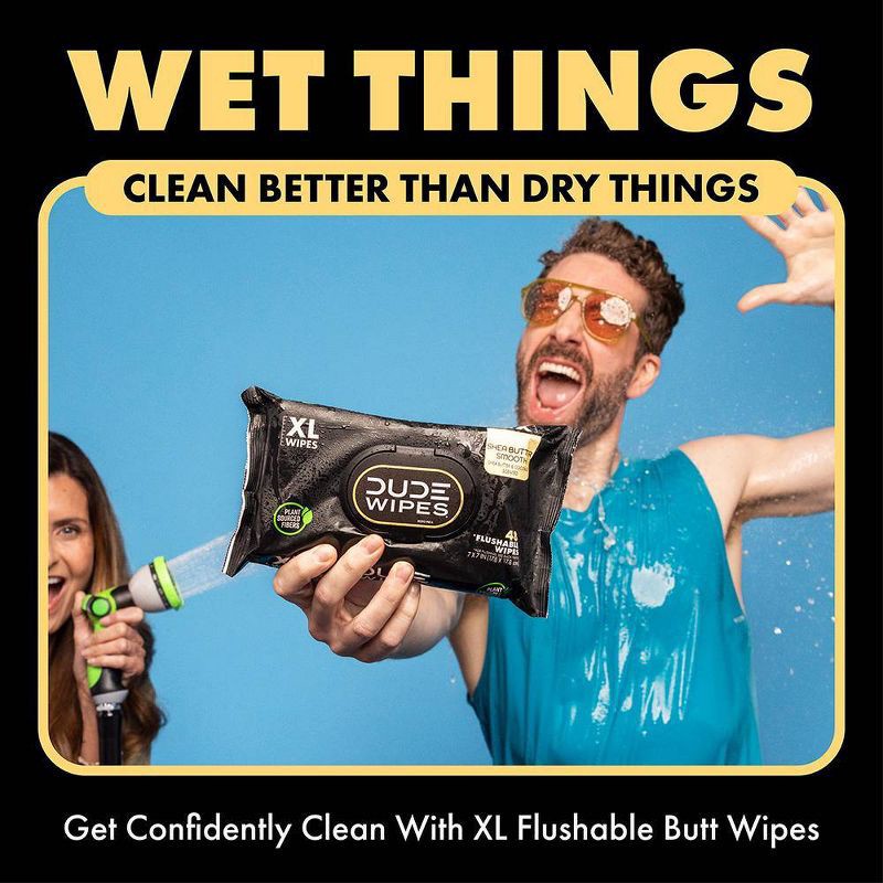 slide 5 of 7, Dude Wipes Shea Butter Flushable Wipes - 3pk/48ct, 3 ct, 48 ct