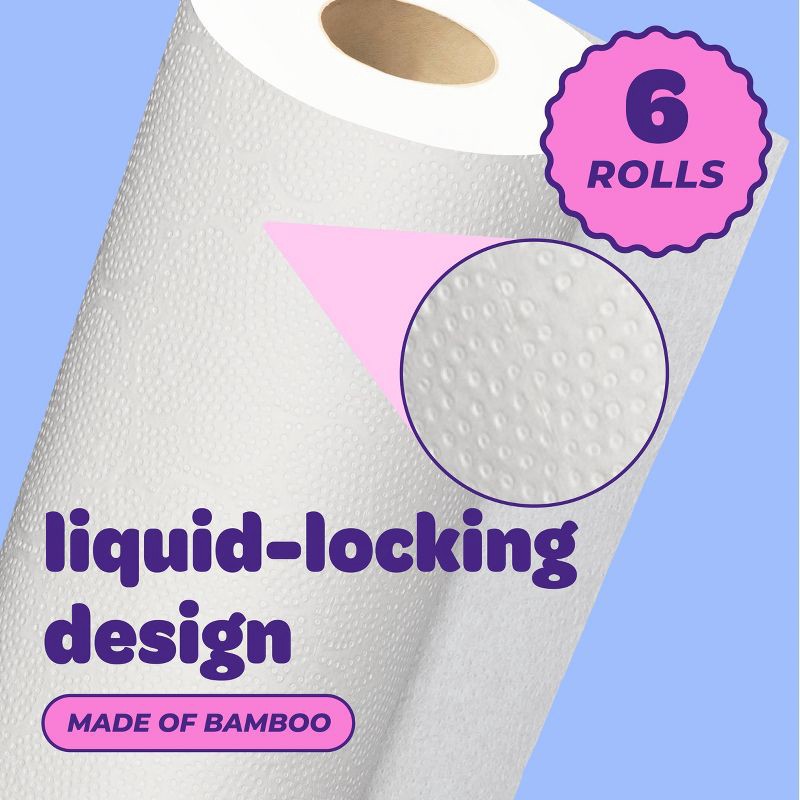 slide 5 of 8, Bim Bam Boo Bamboo Paper Towels - 6pk, 6 ct