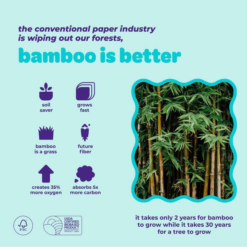 slide 8 of 8, Bim Bam Boo Bamboo Paper Towels - 6pk, 6 ct