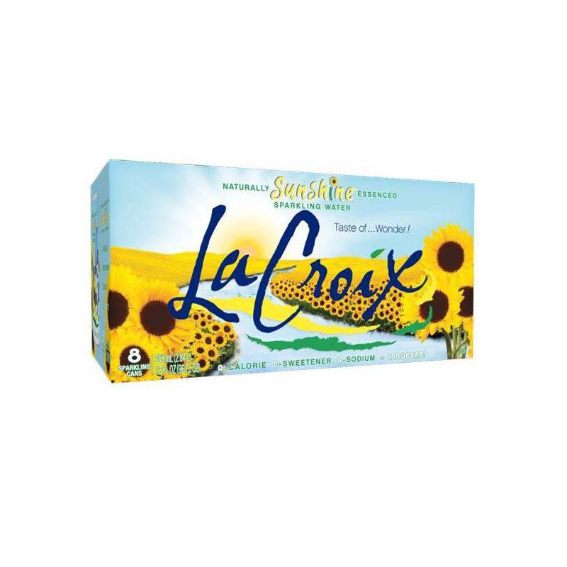 slide 1 of 5, LaCroix Sunshine Sparkling Water - 8pk/12 fl oz Cans, 8 ct; 12 fl oz