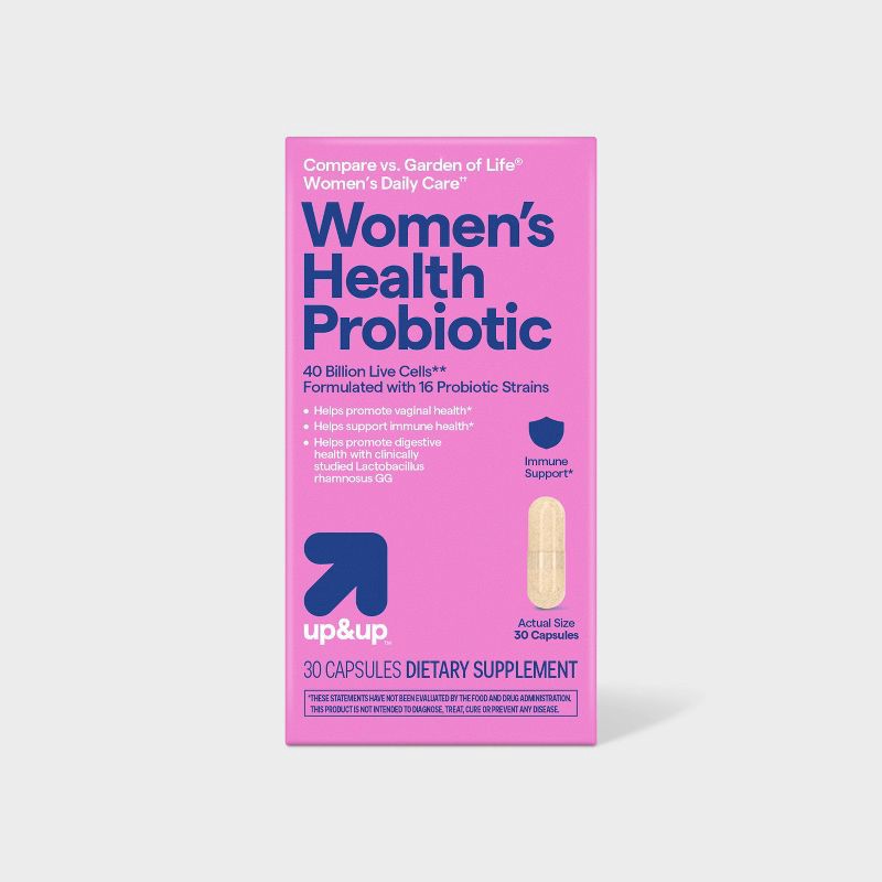 slide 1 of 5, Women's Optimal Health Probiotic for Vaginal Immune and Digestive Support Capsules - 30ct - up&up™, 30 ct
