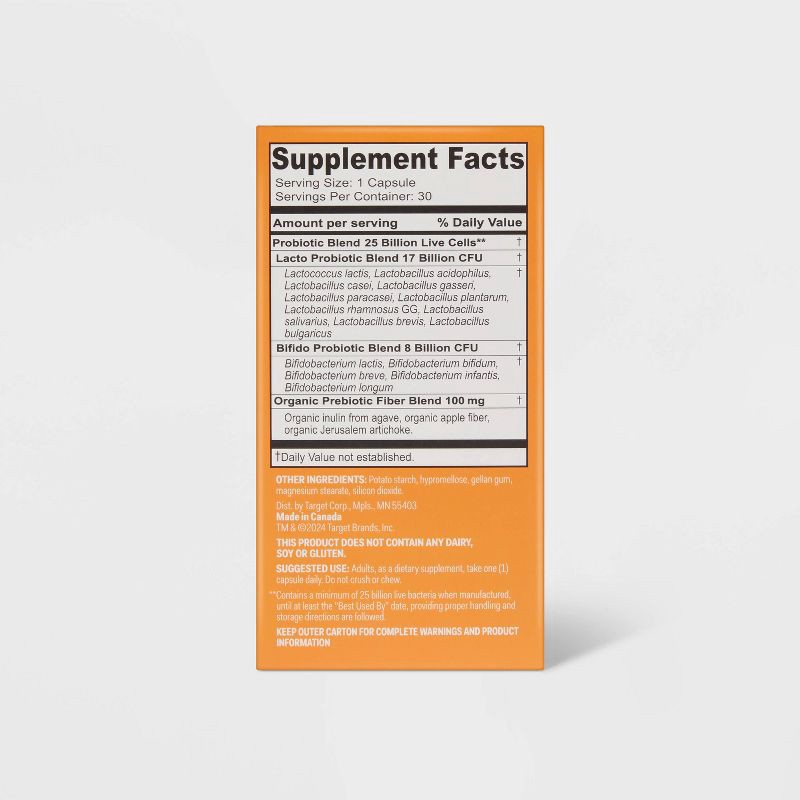slide 4 of 6, Daily Care Probiotic Capsules - 30ct - up&up™, 30 ct