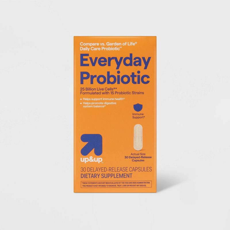 slide 1 of 6, Daily Care Probiotic Capsules - 30ct - up&up™, 30 ct