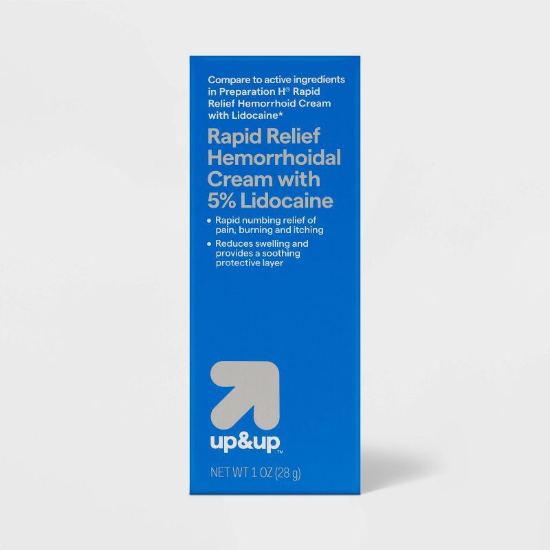 slide 1 of 6, Rapid Relief Hemorrhoid Cream with 5% Lidocaine - 1oz - up&up™, 1 oz