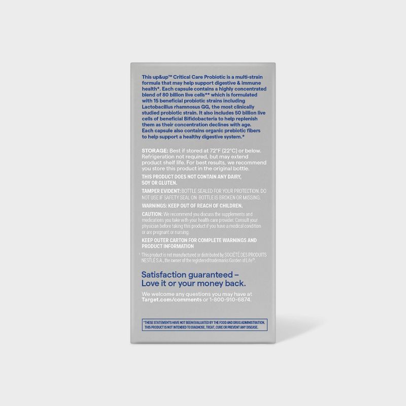 slide 3 of 6, Critical Care Probiotic Capsules - 30ct - up&up™, 30 ct