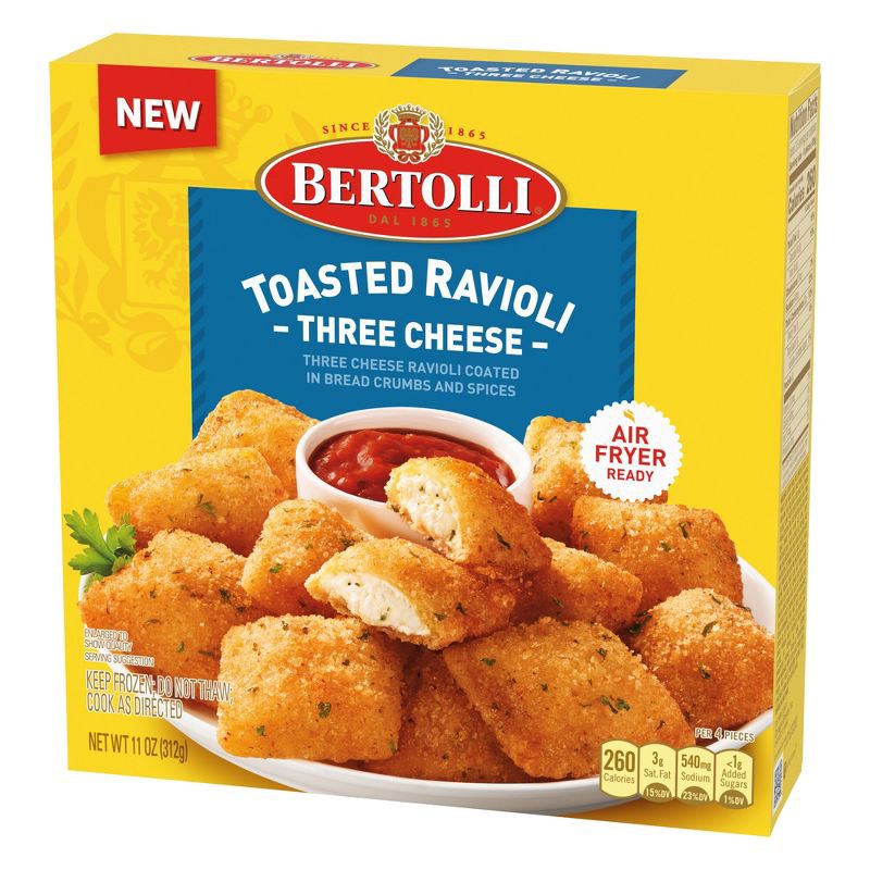 slide 3 of 6, Bertolli Frozen Bertolli Appetizers Frozen Three Cheese Toasted Ravioli - 11oz, 11 oz