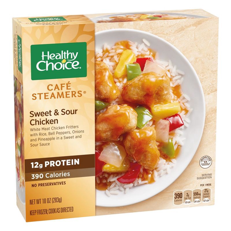 slide 1 of 4, Healthy Choice Frozen Cafe Steamers Sweet & Sour Chicken - 10oz, 10 oz