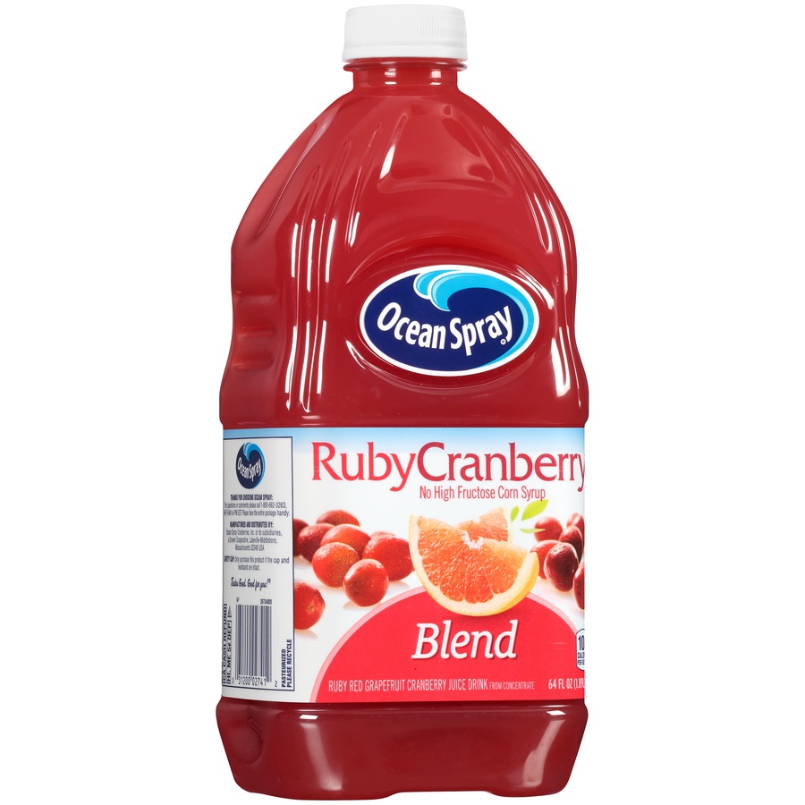 slide 2 of 8, Ocean Spray Blend Ruby Cranberry Juice Drink - 64 fl oz, 64 fl oz